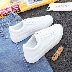 Women Sneakers Leather Shoes Spring Trend Casual Flats Sneakers Female New Fashion Comfort White Vulcanized Platform Shoes