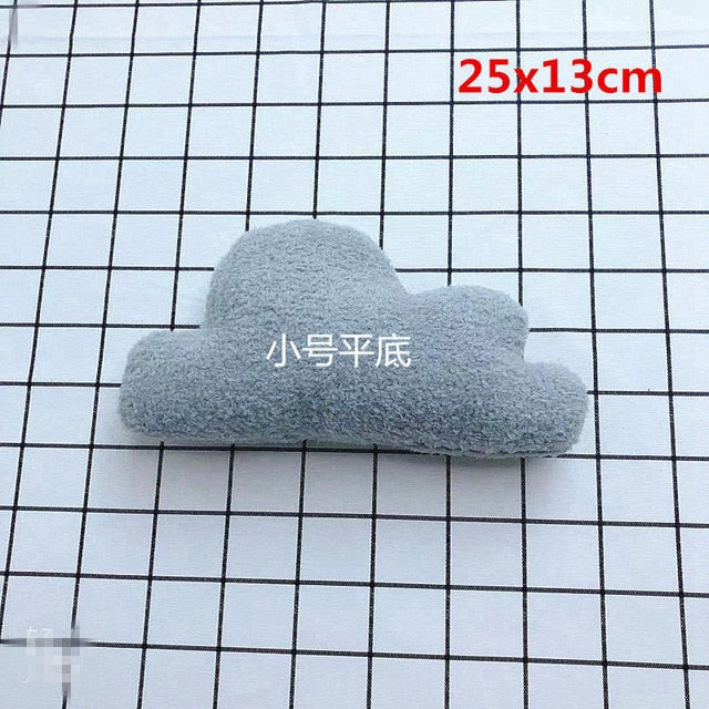 Lovely Gray White Cloud Shaped Pillow Cushion Stuffed Plush Toy Bedding Baby room Home Decoration Gift Girl Birthday Present