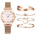 5pcs Rose Gold Watch