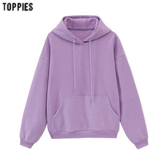 atoppies Womens Tracksuits Hooded Sweatshirts 2020 Autumn Winter Fleece Oversize Hoodies Solid Pullovers Jackets Unisex Couple